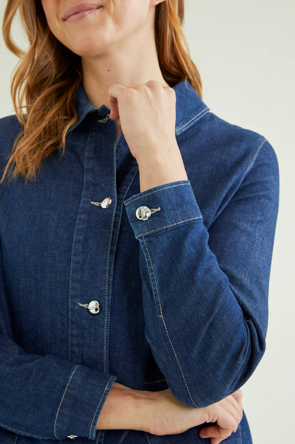 Luisa Viola - Giacca in denim strech, sfoderata.