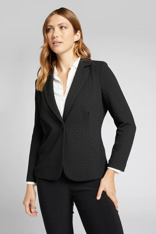 Luisa Viola - Blazer nero, tessuto stretch elasticizzato, leggermente sciancrato - shopmonicamoda
