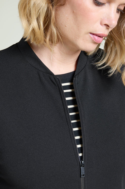 Luisa Viola - Bomber in scuba twill nera