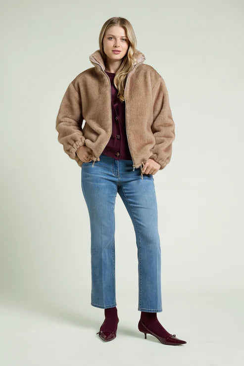 Luisa Viola - Bomber soft touch, pelliccia ecologica