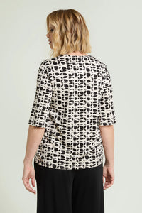 Luisa Viola - T-shirt stampata in jersey piquet