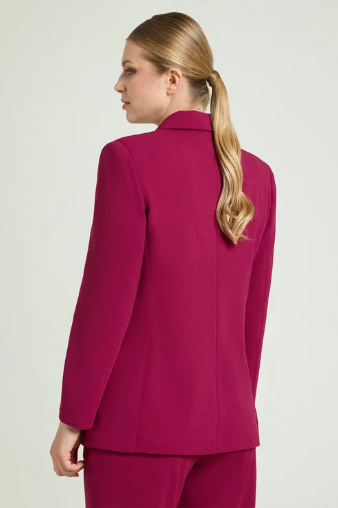 Luisa Viola - Giacca blazer doppiopetto in scuba crepe