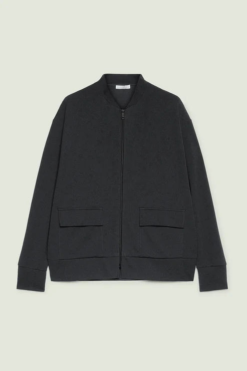 Luisa Viola - Bomber in scuba twill nera