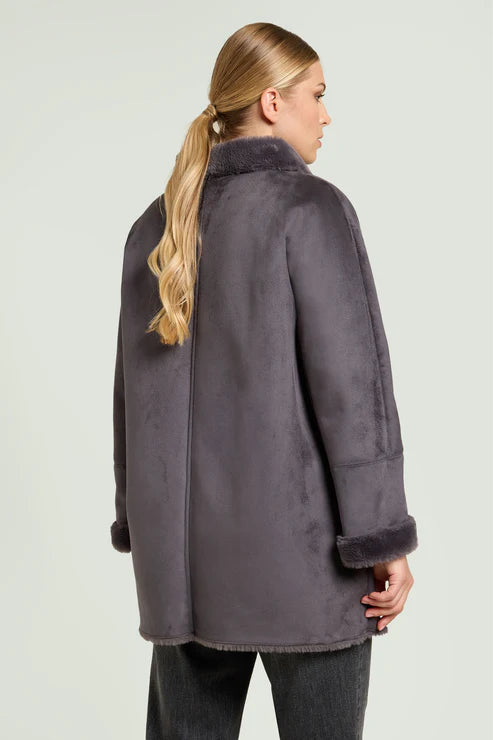 Luisa Viola - Cappotto soft touch, double face, linea dritta