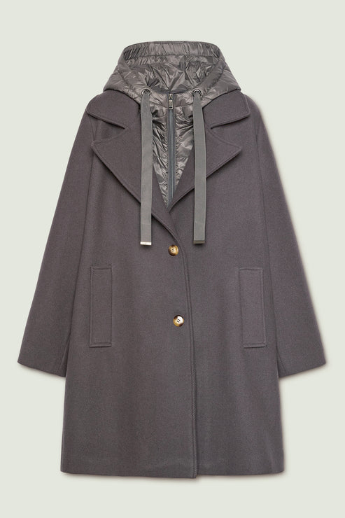Luisa Viola - Cappotto con cappuccio in nylon