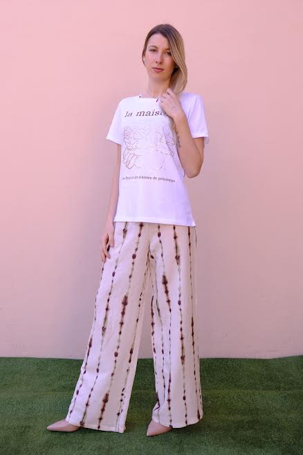 Diana Gallesi - Pantalone lino e viscosa linea a palazzo - shopmonicamoda