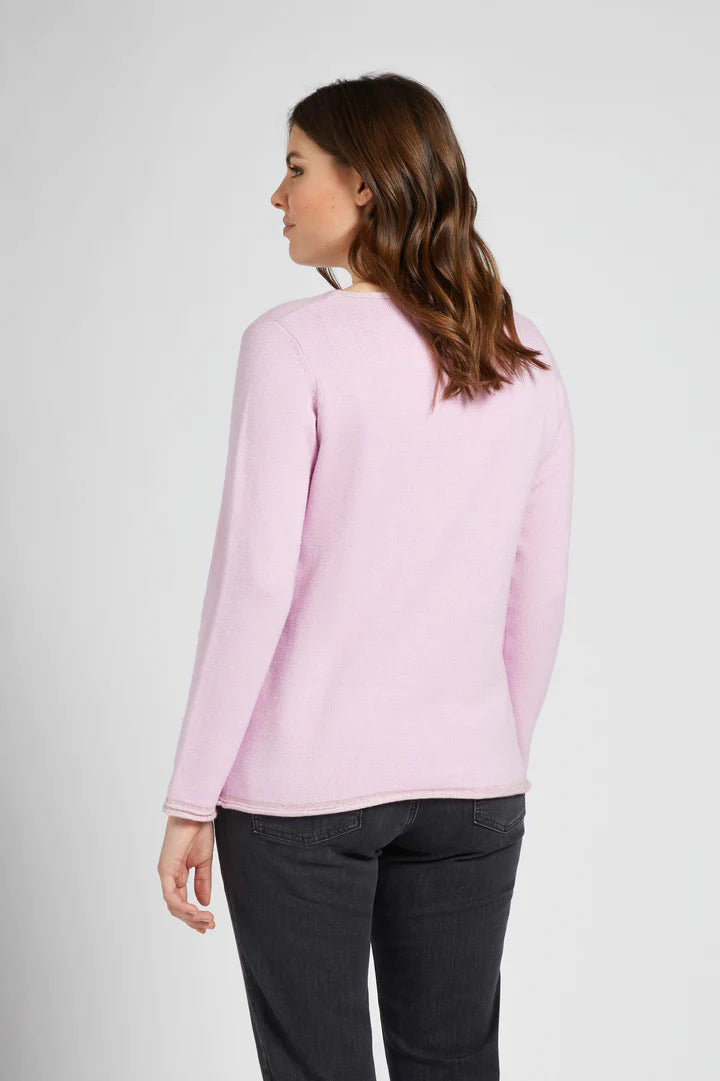 Luisa Viola - Maglia rosa boxy in viscosa confort - shopmonicamoda