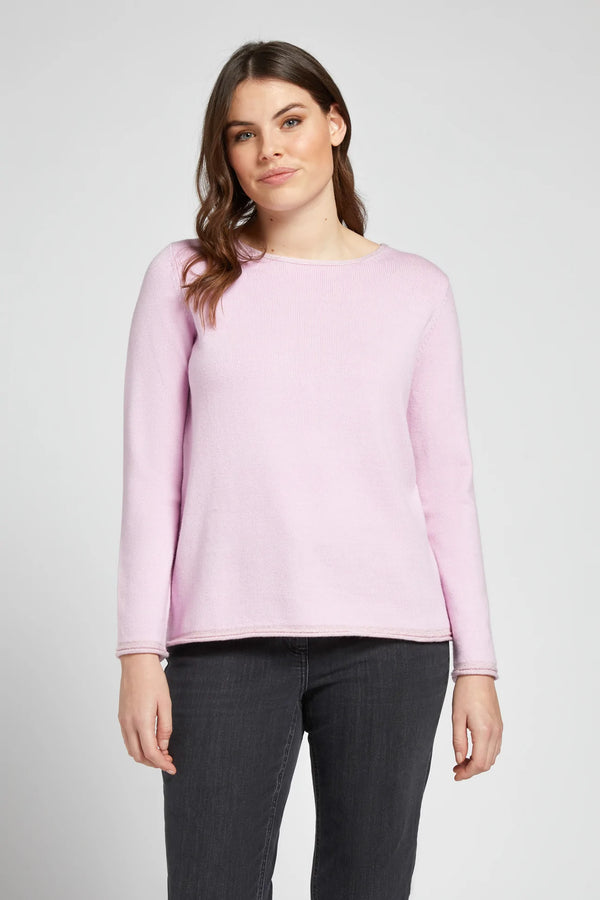 Luisa Viola - Maglia rosa boxy in viscosa confort - shopmonicamoda