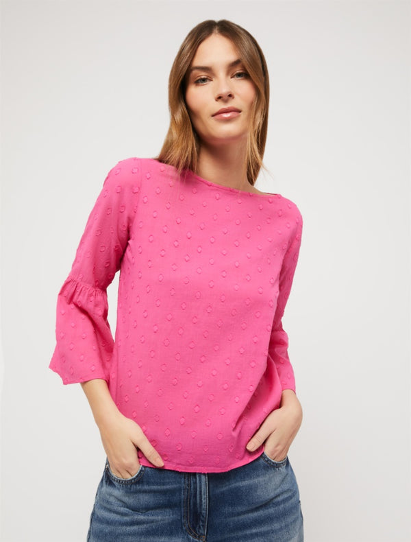 Pennyblack - Blusa in mussola di cotone, taglio diritto, maniche tre quarti - shopmonicamoda