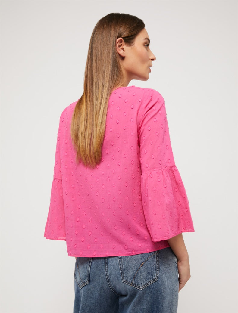 Pennyblack - Blusa in mussola di cotone, taglio diritto, maniche tre quarti - shopmonicamoda