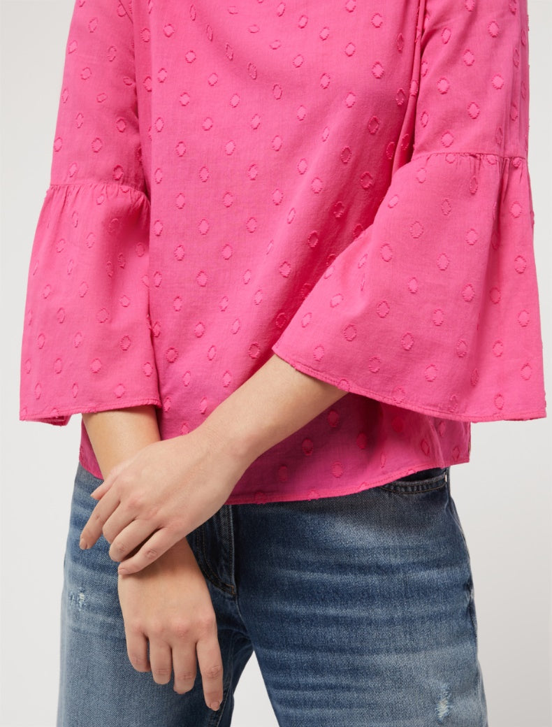 Pennyblack - Blusa in mussola di cotone, taglio diritto, maniche tre quarti - shopmonicamoda