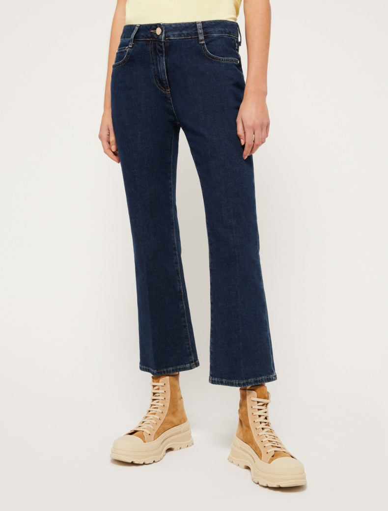 Pennyblack - Pantaloni jeans taglio slim, leggermente svasato, lunghezza alla caviglia