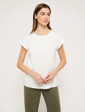 Carica l&#39;immagine nel visualizzatore di Gallery, Pennyblack - T-shirt in jersey di cotone bianca, girocollo, vestibilita regolare - shopmonicamoda
