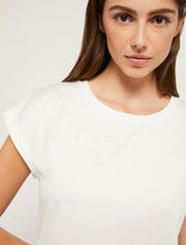 Carica l&#39;immagine nel visualizzatore di Gallery, Pennyblack - T-shirt in jersey di cotone bianca, girocollo, vestibilita regolare - shopmonicamoda
