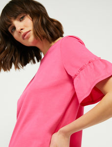 Pennyblack - T-shirt fuxia in jersey di cotone, linea diritta - shopmonicamoda