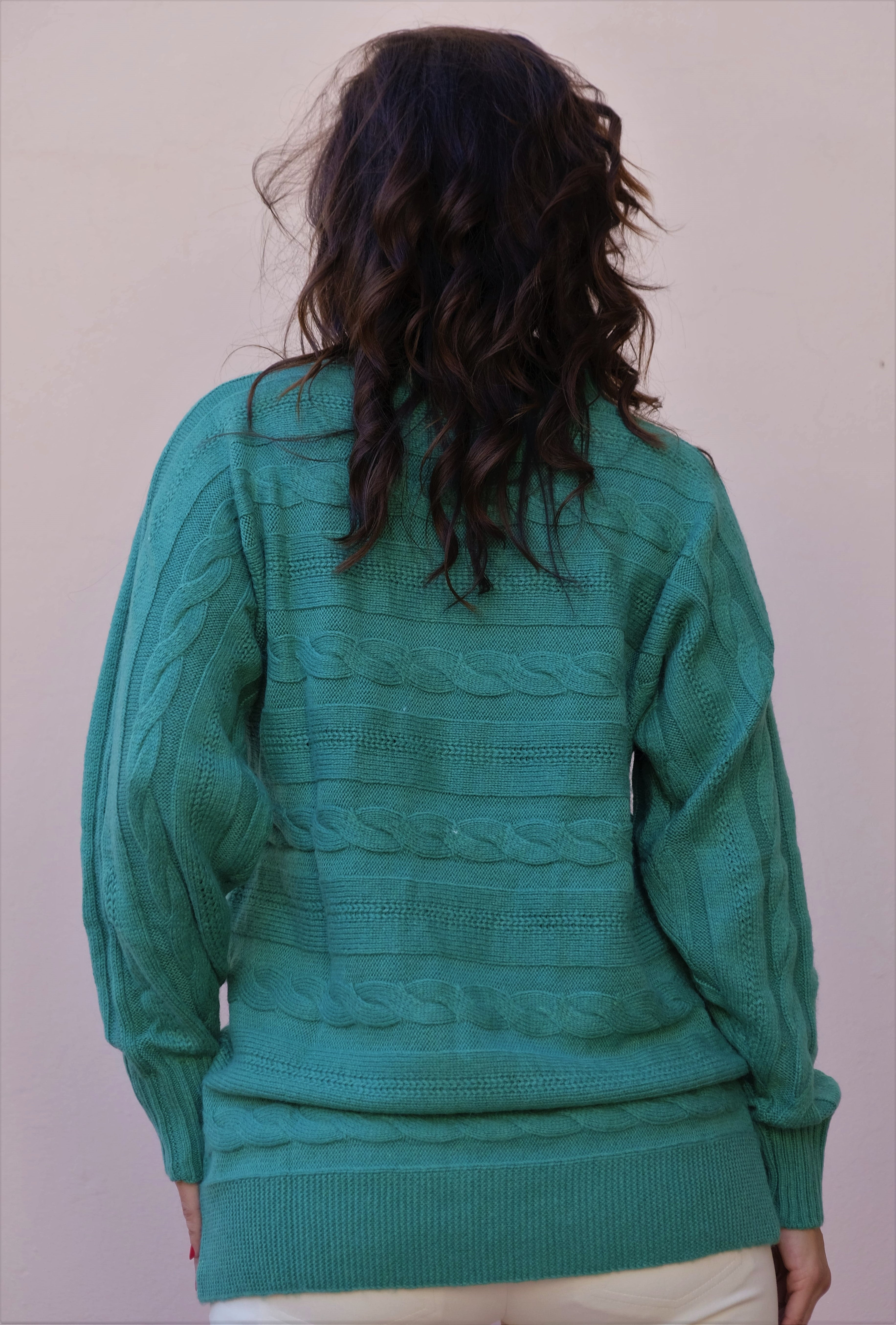 Diana Gallesi - Maglia a trecce color menta - shopmonicamoda