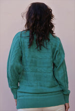 Carica l&#39;immagine nel visualizzatore di Gallery, Diana Gallesi - Maglia a trecce color menta - shopmonicamoda
