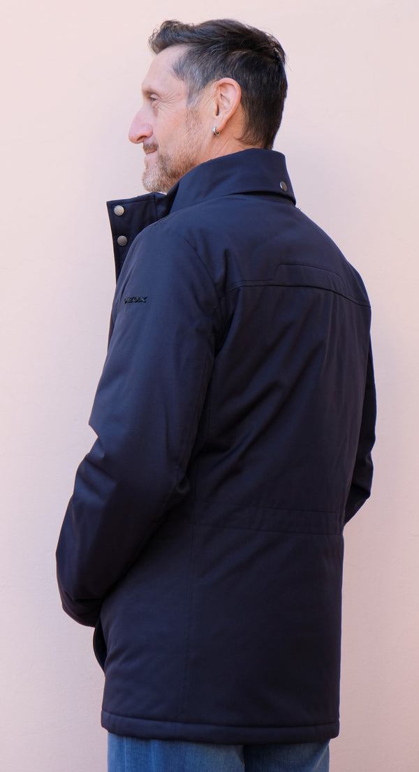 Geox - Giaccone impermeabile blu, repellente all'acqua e resistente al vento, Imbottitura ecologicWARM - shopmonicamoda